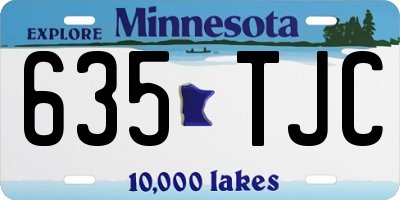 MN license plate 635TJC