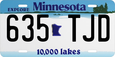 MN license plate 635TJD