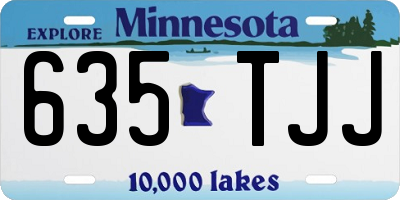 MN license plate 635TJJ