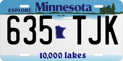 MN license plate 635TJK