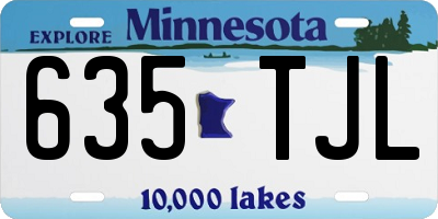 MN license plate 635TJL