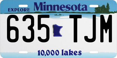 MN license plate 635TJM