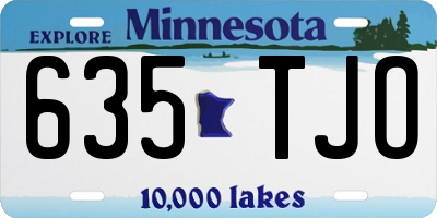 MN license plate 635TJO