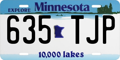 MN license plate 635TJP