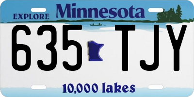 MN license plate 635TJY