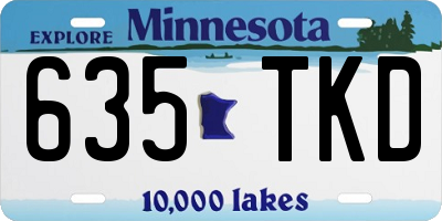 MN license plate 635TKD