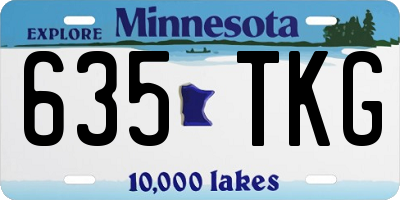 MN license plate 635TKG