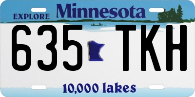MN license plate 635TKH