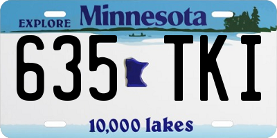 MN license plate 635TKI
