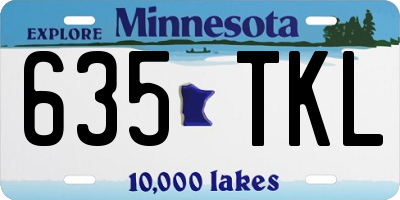 MN license plate 635TKL