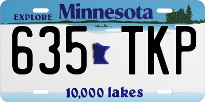 MN license plate 635TKP