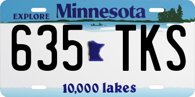 MN license plate 635TKS