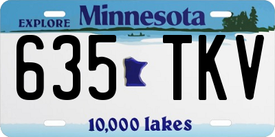 MN license plate 635TKV