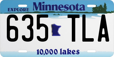 MN license plate 635TLA