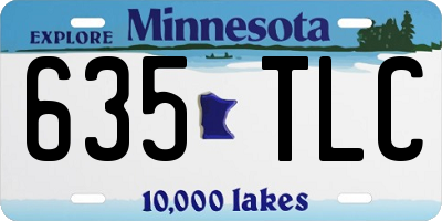 MN license plate 635TLC