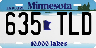 MN license plate 635TLD