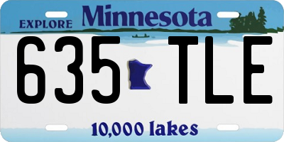MN license plate 635TLE