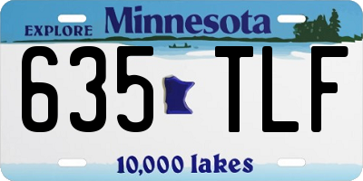 MN license plate 635TLF
