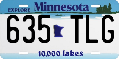 MN license plate 635TLG