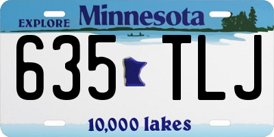 MN license plate 635TLJ