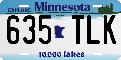 MN license plate 635TLK