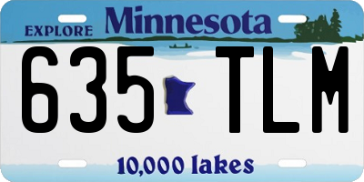 MN license plate 635TLM