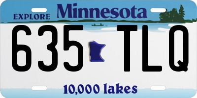 MN license plate 635TLQ
