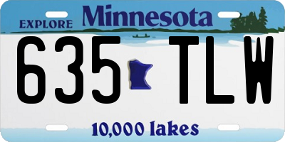 MN license plate 635TLW