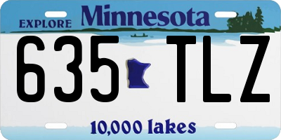 MN license plate 635TLZ