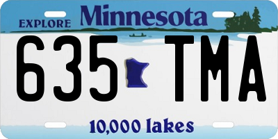 MN license plate 635TMA