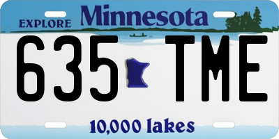 MN license plate 635TME