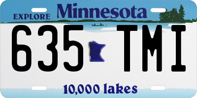 MN license plate 635TMI
