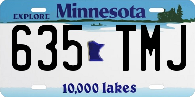 MN license plate 635TMJ
