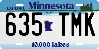 MN license plate 635TMK