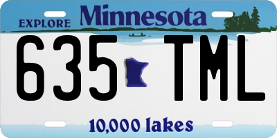 MN license plate 635TML