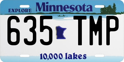 MN license plate 635TMP