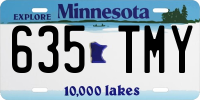 MN license plate 635TMY