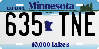 MN license plate 635TNE