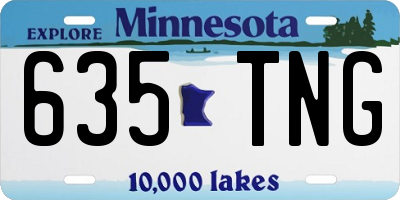 MN license plate 635TNG