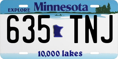 MN license plate 635TNJ