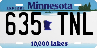 MN license plate 635TNL
