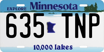 MN license plate 635TNP