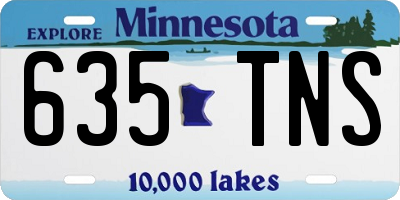 MN license plate 635TNS