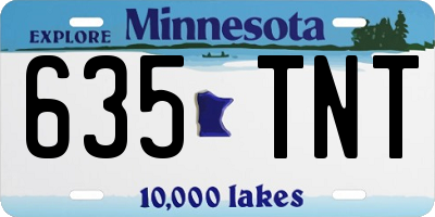 MN license plate 635TNT
