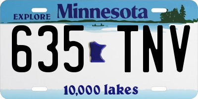 MN license plate 635TNV