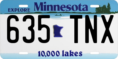 MN license plate 635TNX