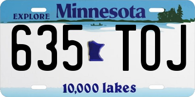MN license plate 635TOJ