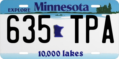 MN license plate 635TPA