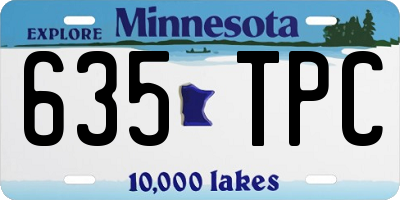 MN license plate 635TPC