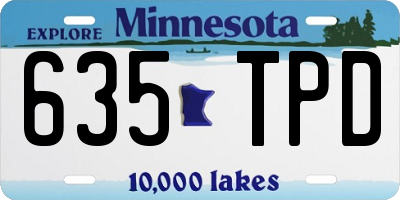 MN license plate 635TPD